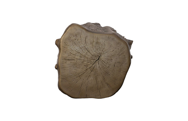Phillips Collection Log Stool – Sculptural Accent with Silver Leaf Finish for Modern Spaces and Versatile Use Bronze, SM PH56722