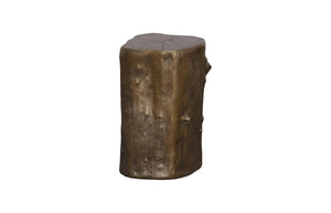 Phillips Collection Log Stool – Sculptural Accent with Silver Leaf Finish for Modern Spaces and Versatile Use Bronze, SM PH56722