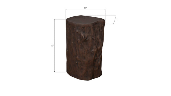 Phillips Collection Log Stool – Sculptural Accent with Silver Leaf Finish for Modern Spaces and Versatile Use Bronze, SM PH56722