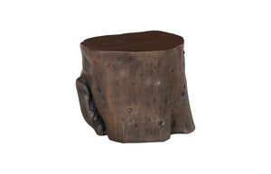 Phillips Collection Log Stool – Sculptural Accent with Silver Leaf Finish for Modern Spaces and Versatile Use Bronze, LG PH56724