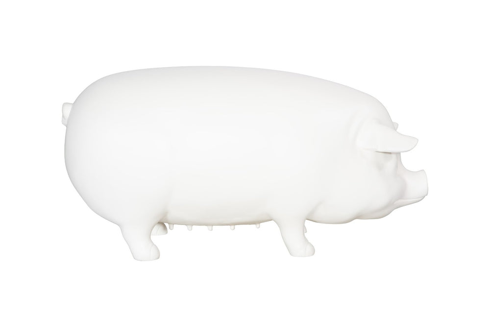 Phillips Collection Pig Sculpture - Handcrafted Playful Art In Matte White Finish For Indoor & Outdoor Spaces Off White Resin Ph57266