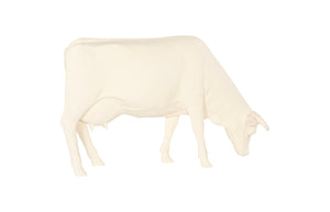 Phillips Collection Life Size Cow Sculpture - Hand-Painted Off-White Grazing Cow for Indoor/Outdoor Farmhouse Decor PH57424