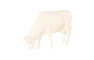 Phillips Collection Life Size Cow Sculpture - Hand-Painted Off-White Grazing Cow for Indoor/Outdoor Farmhouse Decor PH57424