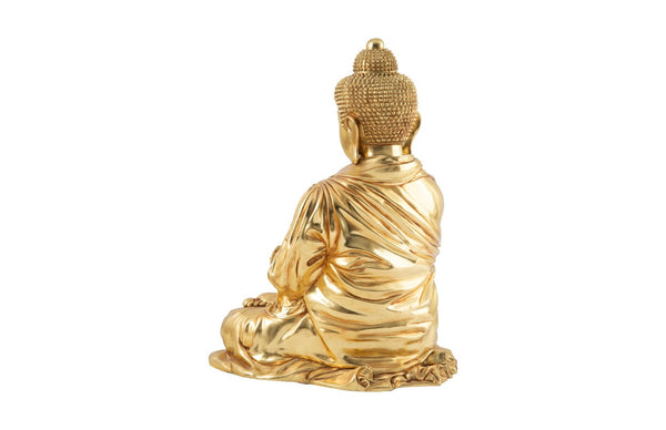 Phillips Collection Enchanting Buddha Sculpture: Serene Eastern Statuary for Contemporary Spaces and Meditation Corners Gold Leaf PH57461