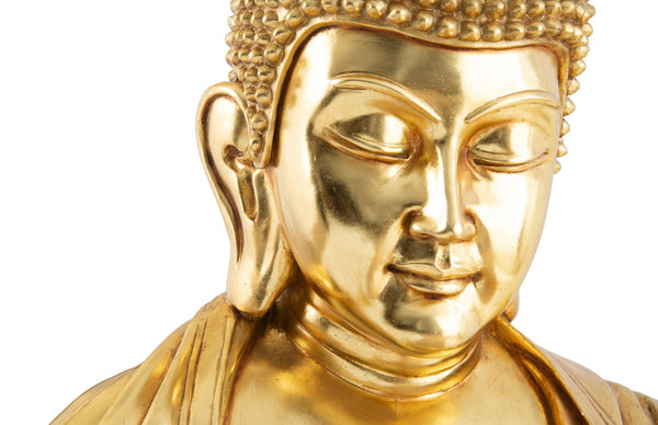 Phillips Collection Enchanting Buddha Sculpture: Serene Eastern Statuary for Contemporary Spaces and Meditation Corners Gold Leaf PH57461