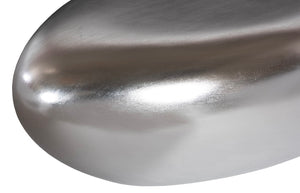 Phillips Collection River Stone Coffee Table in Silver Leaf - Sculptural Organic Design with Rounded Edges for Safety PH57484