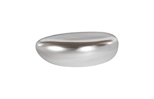 Phillips Collection River Stone Coffee Table in Silver Leaf - Sculptural Organic Design with Rounded Edges for Safety PH57484