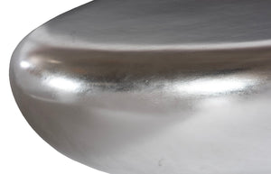 Phillips Collection River Stone Coffee Table in Silver Leaf - Sculptural, Organic Design for Modern Living Rooms PH57486