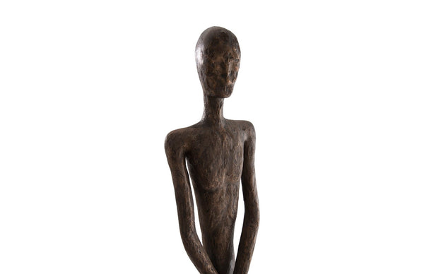 Phillips Collection Lloyd Sculpture - Striking Mid-Century Modern Accent with Textured Finish for Stylish Home Decor Resin, Bronze Finish PH57487