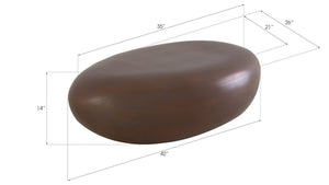 Phillips Collection River Stone Small Bronze Coffee Table – Organic Elegance, Versatile Design for Modern Living Spaces PH57908