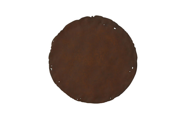 Phillips Collection Cast Oil Drum Wall Discs - Industrial Glamour for Modern Spaces, Striking Decor for Any Room Resin, Rust Finish, Set of 4 PH58501
