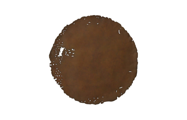 Phillips Collection Cast Oil Drum Wall Discs - Industrial Glamour for Modern Spaces, Striking Decor for Any Room Resin, Rust Finish, Set of 4 PH58501