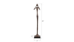Phillips Collection Hear No Evil Sculpture by Raymond Waites – Modern Minimalist Art for Elegant Home Décor Display Small, Resin, Bronze Finish PH59234