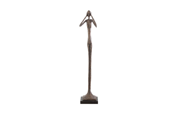 Phillips Collection Hear No Evil Sculpture by Raymond Waites – Modern Minimalist Art for Elegant Home Décor Display Small, Resin, Bronze Finish PH59234