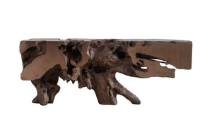 Phillips Collection Freeform Console Table - Sculptural Elegance in Hand-Applied Silver Finish for Modern Interiors Polished Bronze PH59420