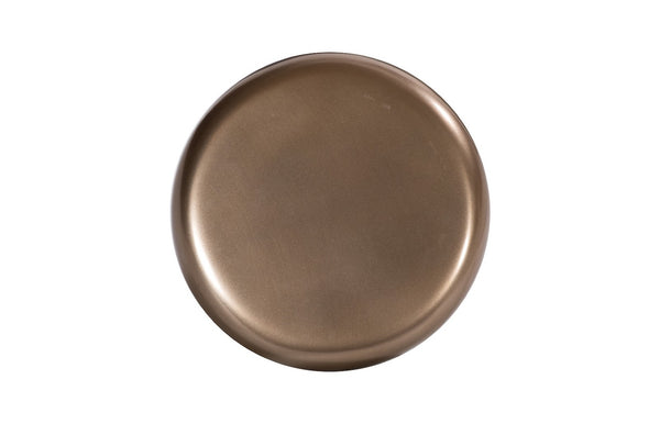 Phillips Collection Ribbed Stool - Versatile Contemporary Design for Extra Seating or Stylish Side Table in Any Room Polished Bronze PH60009