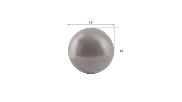 Phillips Collection Floor Ball - Sculptural Silver Accent Piece for Modern Interiors - Lightweight and Reflective Design Small, Polished Aluminum Finish PH60159