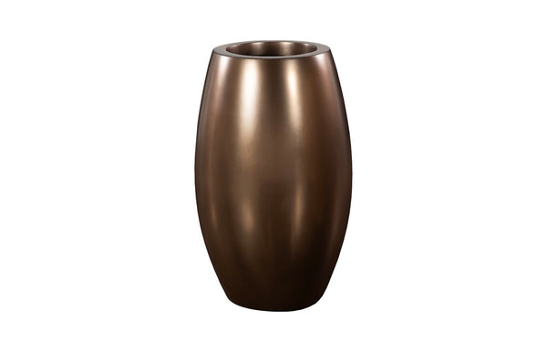 Phillips Collection Elonga Planter - Contemporary Metallic Finish For Modern Organic Spaces, Durable & Stylish Design Brown Resin Ph60384