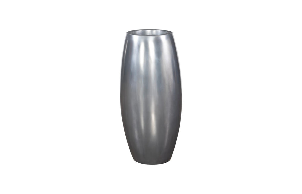 Phillips Collection Elonga Planter - Contemporary Metallic Finish For Modern Organic Spaces, Durable & Stylish Design Silver Resin Ph60389