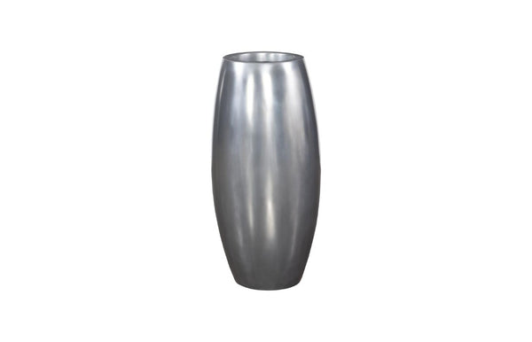 Phillips Collection Elonga Column Planter Polished Aluminum Finish Resin Indoor Outdoor Modern Decor MD PH60389