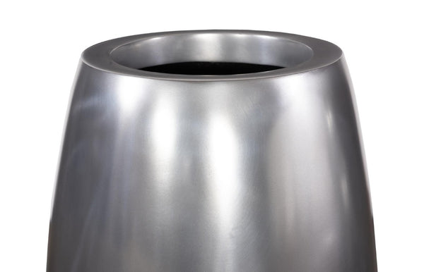 Phillips Collection Elonga Column Planter Polished Aluminum Finish Resin Indoor Outdoor Modern Decor MD PH60389