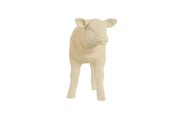 Phillips Collection Texelaar Lamb Sculpture in Cream - Playful Decorative Accent for Nursery and Living Spaces 22" L PH60415