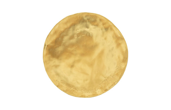 Phillips Collection Cast Oil Drum Wall Discs Set Of 4 – Edgy Gold Leaf Decorative Art For Modern Organic Spaces Gold Resin Ph60516