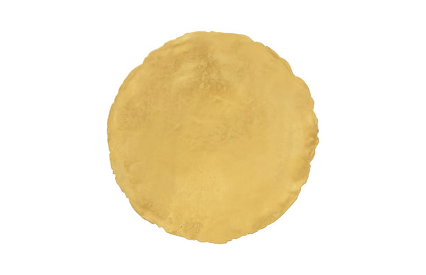 Phillips Collection Cast Oil Drum Wall Discs Set Of 4 – Edgy Gold Leaf Decorative Art For Modern Organic Spaces Gold Resin Ph60516