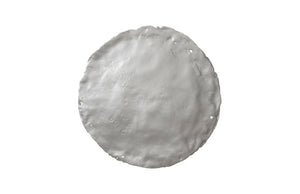 Phillips Collection Cast Oil Drum Wall Discs - Industrial Glamour for Modern Spaces, Striking Decor for Any Room Silver Leaf, Set of 4 PH60517
