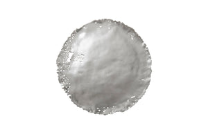 Phillips Collection Cast Oil Drum Wall Discs - Industrial Glamour for Modern Spaces, Striking Decor for Any Room Silver Leaf, Set of 4 PH60517