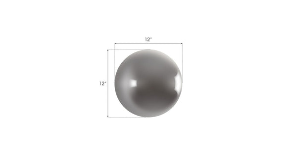 Phillips Collection Ball on the Wall Sculpture - Modern Decorative Accent for Eclectic Interiors and Accent Walls Small, Polished Aluminum Finish PH60520