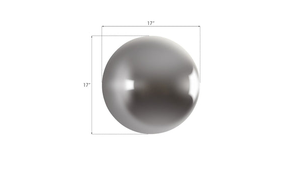 Phillips Collection Ball on the Wall Sculpture - Modern Decorative Accent for Eclectic Interiors and Accent Walls Medium, Polished Aluminum Finish PH60521