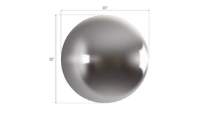 Phillips Collection Ball on the Wall Sculpture - Modern Decorative Accent for Eclectic Interiors and Accent Walls Large, Polished Aluminum Finish PH60522