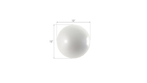 Phillips Collection Ball on the Wall Sculpture - Modern Decorative Accent for Eclectic Interiors and Accent Walls Small, Pearl White PH60524