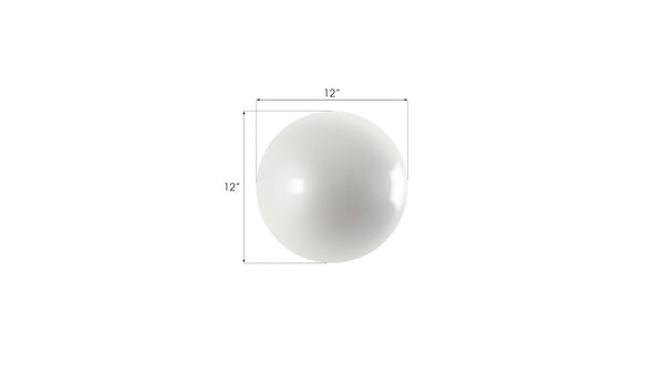 Phillips Collection Ball on the Wall Sculpture - Modern Decorative Accent for Eclectic Interiors and Accent Walls Small, Pearl White PH60524