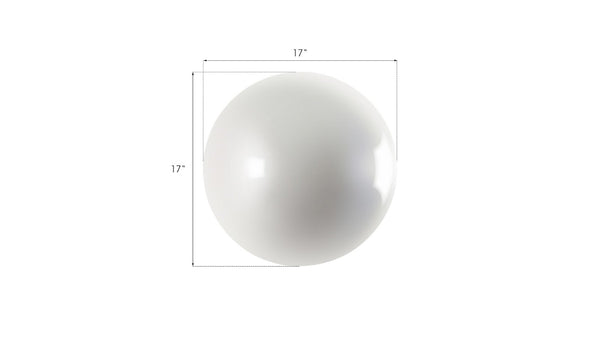 Phillips Collection Ball on the Wall Sculpture - Modern Decorative Accent for Eclectic Interiors and Accent Walls Medium, Pearl White PH60525