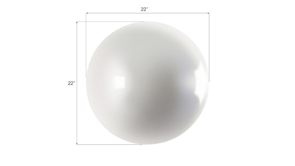 Phillips Collection Ball on the Wall Sculpture - Modern Decorative Accent for Eclectic Interiors and Accent Walls Large, Pearl White PH60526