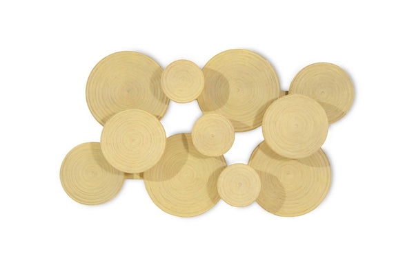 Phillips Collection Clouds Resin Wall Sculpture with Faux Bois Finish Layered Organic Relief Art PH60531