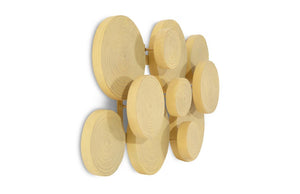 Phillips Collection Clouds Resin Wall Sculpture with Faux Bois Finish Layered Organic Relief Art PH60531