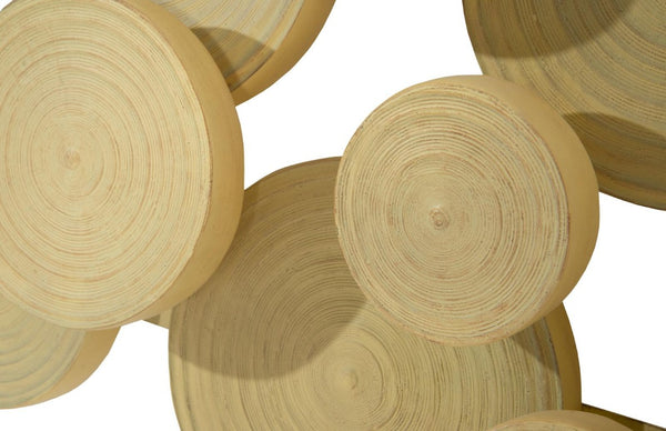 Phillips Collection Clouds Resin Wall Sculpture with Faux Bois Finish Layered Organic Relief Art PH60531