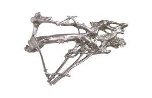 Phillips Collection Root Wall Art - Large Silver Leaf Sculpture for Modern Elegance in Any Room, 64" L x 32" H PH61030