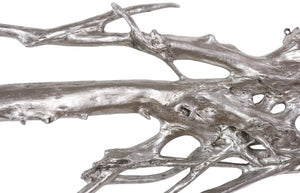 Phillips Collection Root Wall Art - Large Silver Leaf Sculpture for Modern Elegance in Any Room, 64" L x 32" H PH61030