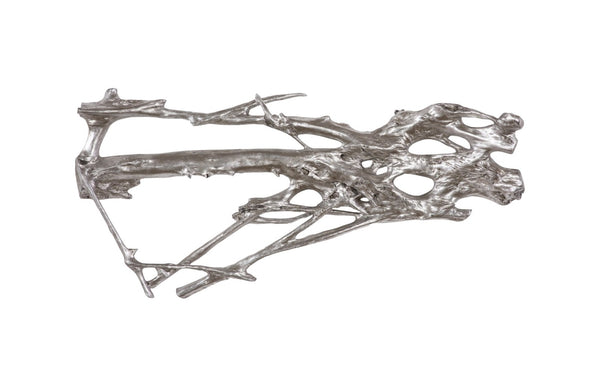 Phillips Collection Root Wall Art - Large Silver Leaf Sculpture for Modern Elegance in Any Room, 64" L x 32" H PH61030