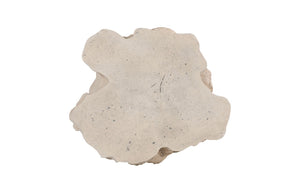 Phillips Collection Log Side Table – Chic Modern Accent Table with Rustic Textures for Living Room or Bedroom Decor Roman Stone PH61360