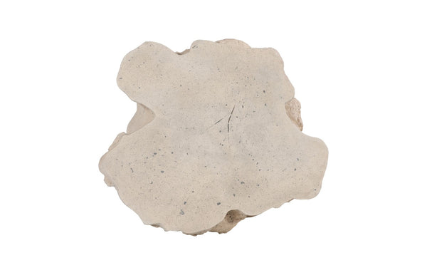 Phillips Collection Log Side Table – Chic Modern Accent Table with Rustic Textures for Living Room or Bedroom Decor Roman Stone PH61360