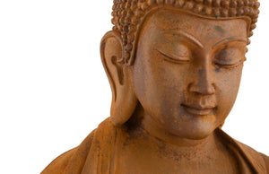 Phillips Collection Enchanting Buddha Sculpture - Authentic Antique Style With Modern Flair For Timeless Home Decor Brown Resin Ph62036