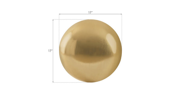 Phillips Collection Floor Ball - Sculptural Silver Accent Piece for Modern Interiors - Lightweight and Reflective Design Medium, Gold Leaf PH62303