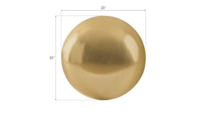 Phillips Collection Floor Ball - Sculptural Silver Accent Piece for Modern Interiors - Lightweight and Reflective Design Large, Gold Leaf PH62304