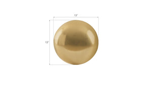 Phillips Collection Floor Ball - Sculptural Silver Accent Piece for Modern Interiors - Lightweight and Reflective Design Small, Gold Leaf PH62305