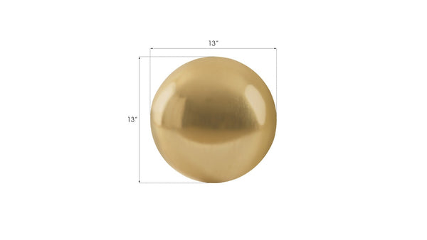 Phillips Collection Floor Ball - Sculptural Silver Accent Piece for Modern Interiors - Lightweight and Reflective Design Small, Gold Leaf PH62305